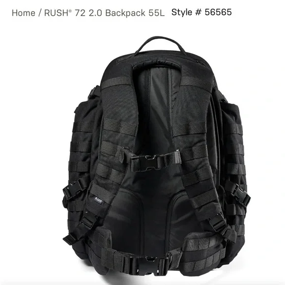 5.11 Tactical RUSH® 72 2.0 BACKPACK 55L Bug Out Bag - Picture 4 of 15